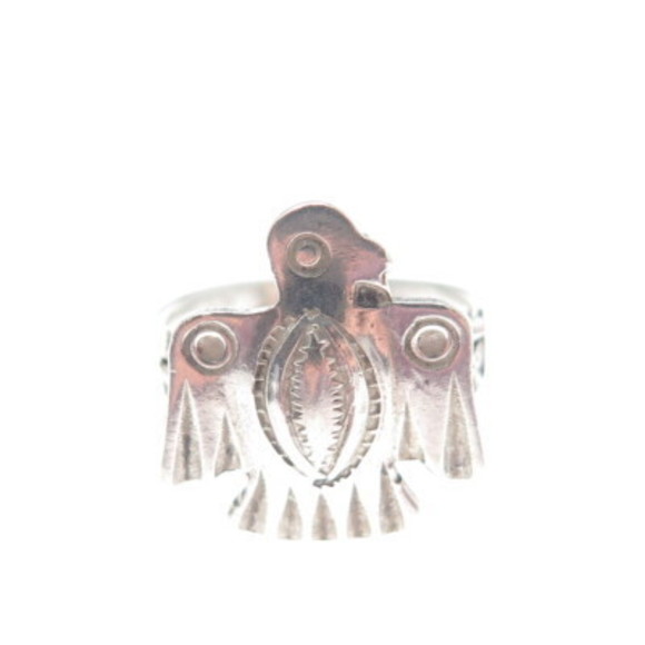 Old Pawn 925 Sterling Silver Vintage Southwestern Thunderbird Tribal Ring Size 5 - Picture 3 of 8